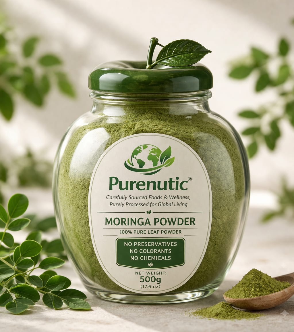 Purenutic Premium Moringa Powder – 100% Pure Leaf Powder 500g